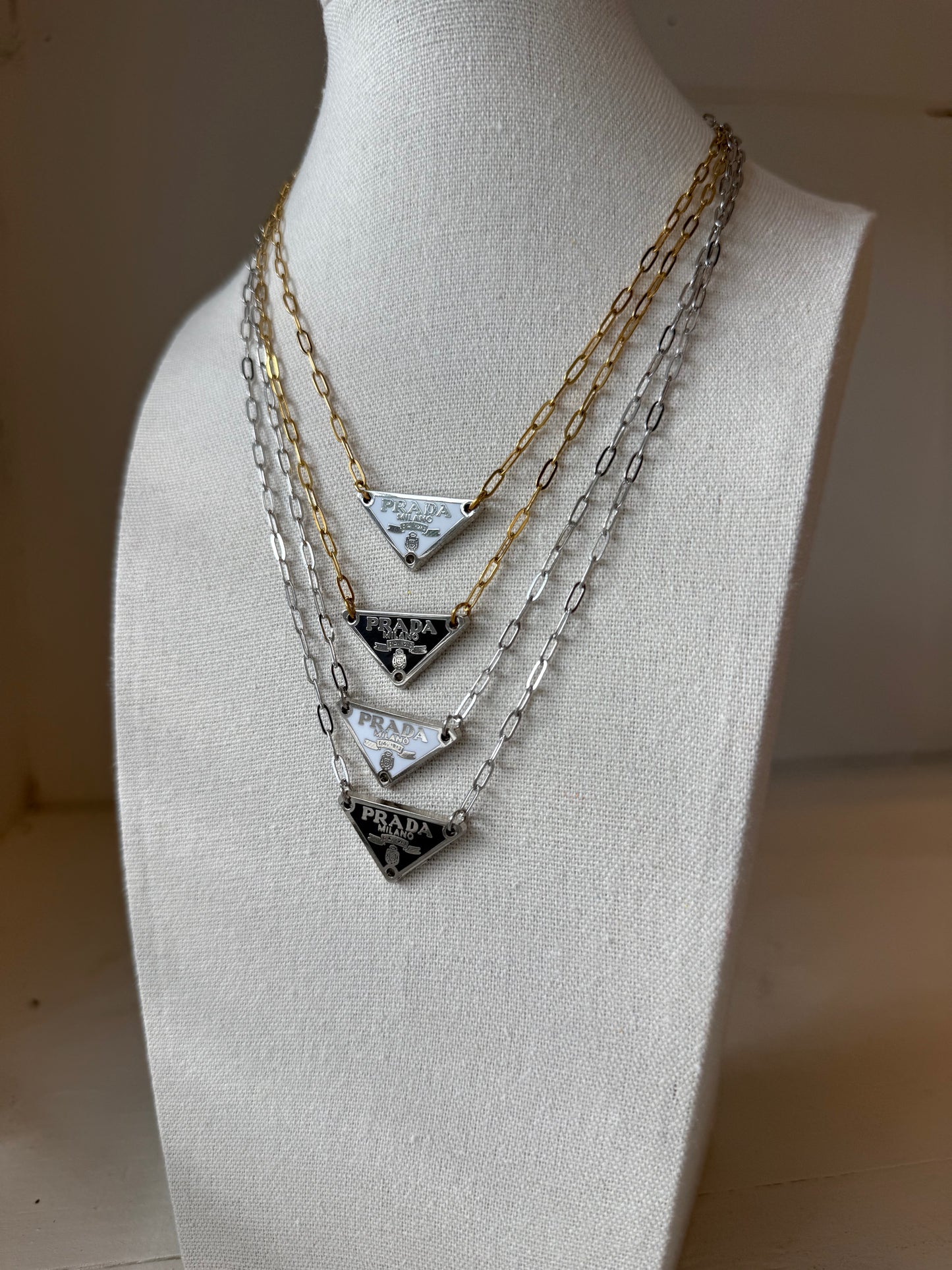 Mini Designer Triangle Necklace