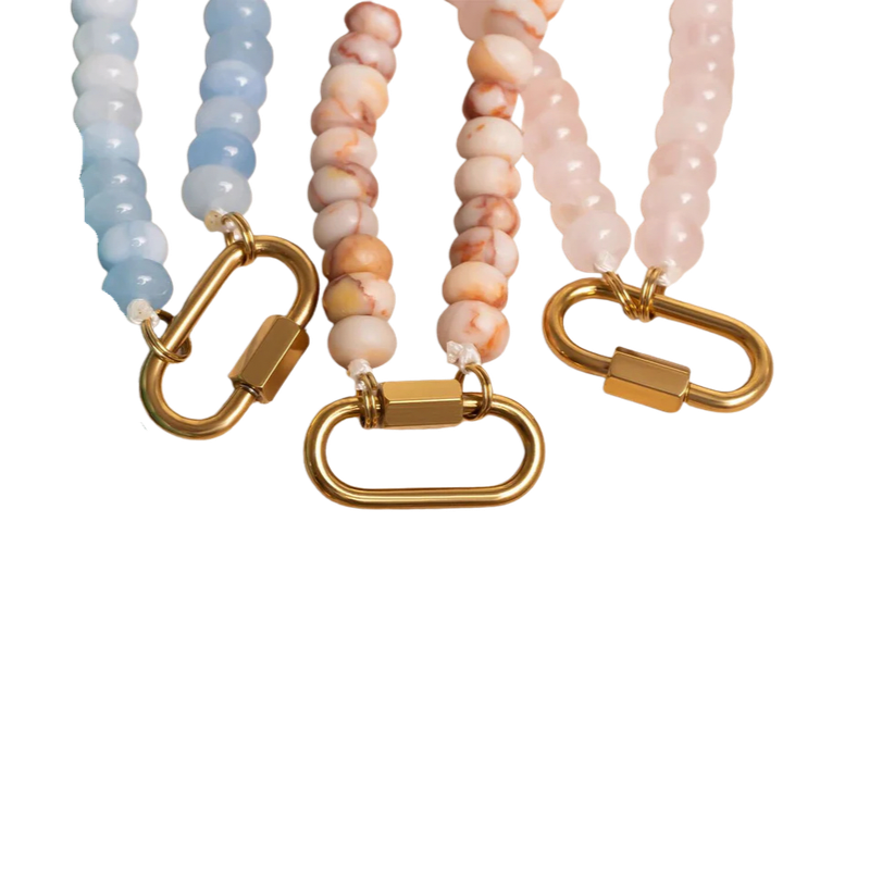 Beaded Carabiner Necklace