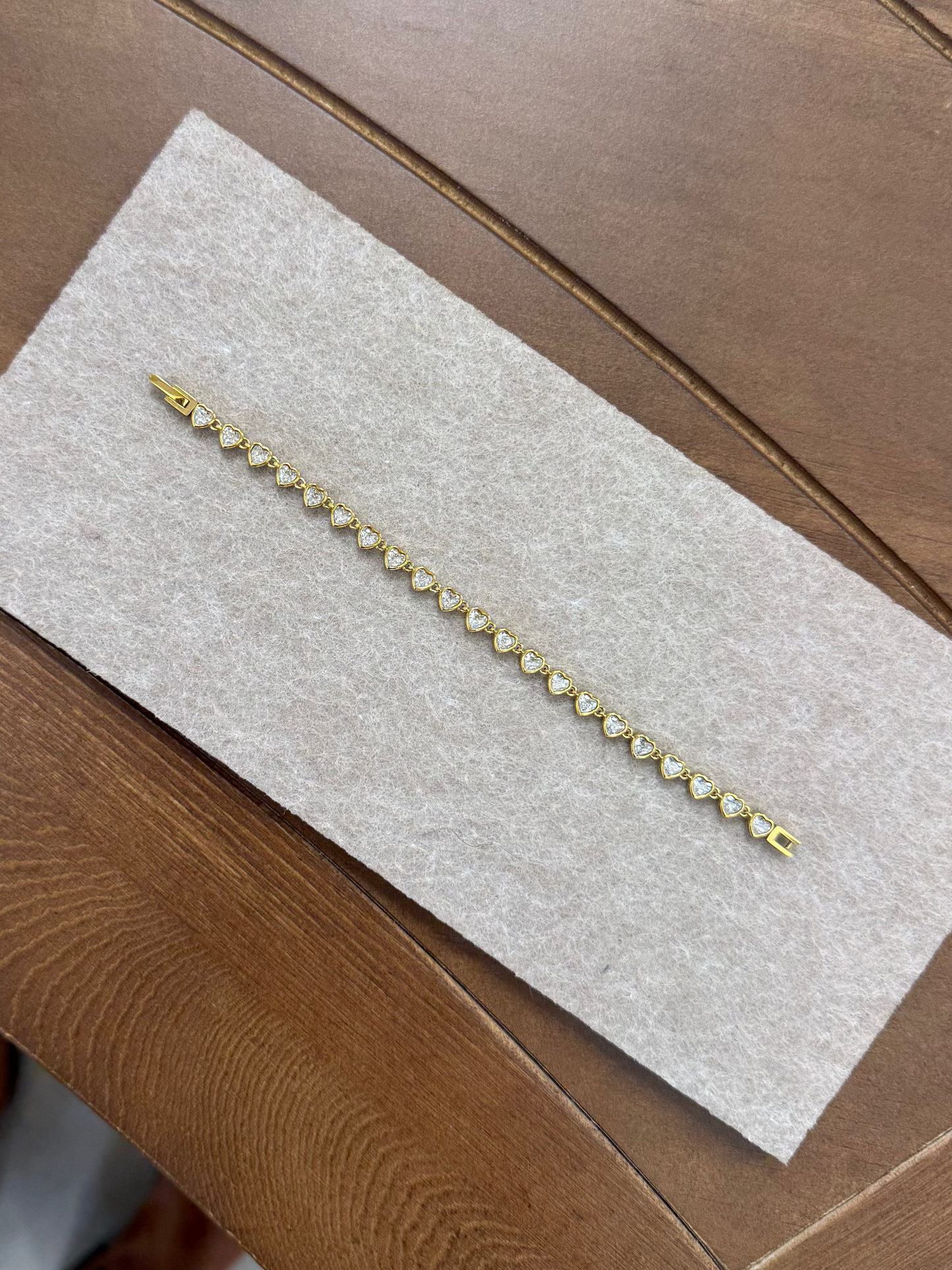 Heart Shaped Tennis Bracelet
