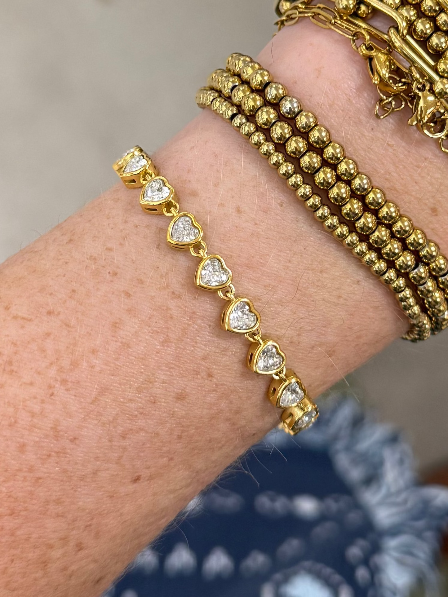 Heart Shaped Tennis Bracelet