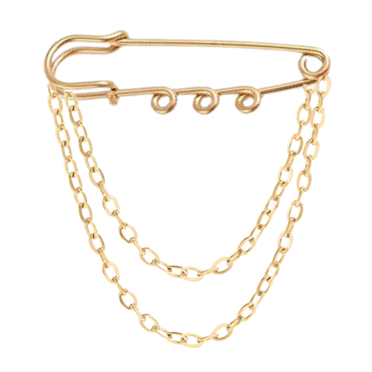 Brooch with Cable Chains