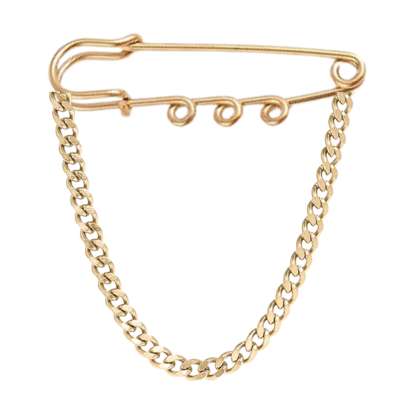 Brooch with Curb Chain