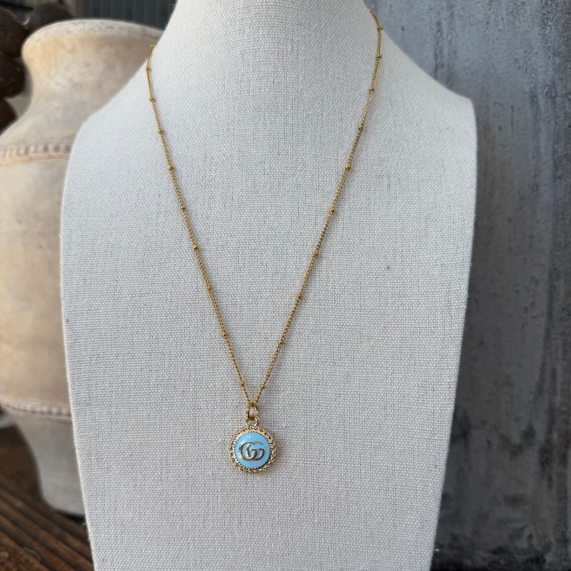 Mini Round Disgner Pendant Necklace