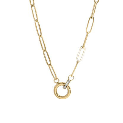 Pave Charm Keeper Chain