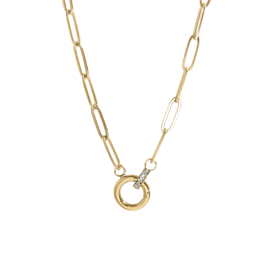 Pave Charm Keeper Chain