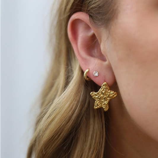 Hammered Star Stud