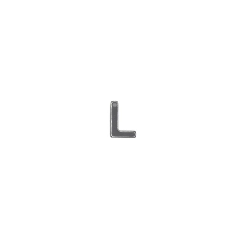 Flat Letter - L Silver