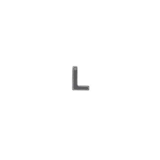 Flat Letter - L Silver