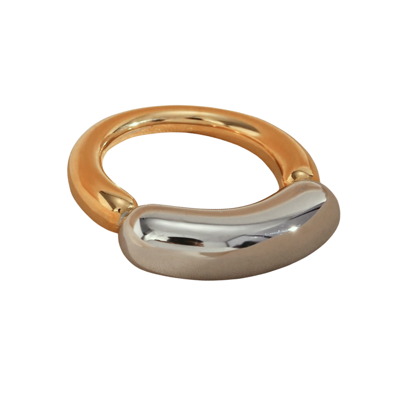 Two-Toned Tube Ring