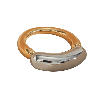 Two-Toned Tube Ring