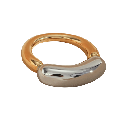 Two-Toned Tube Ring