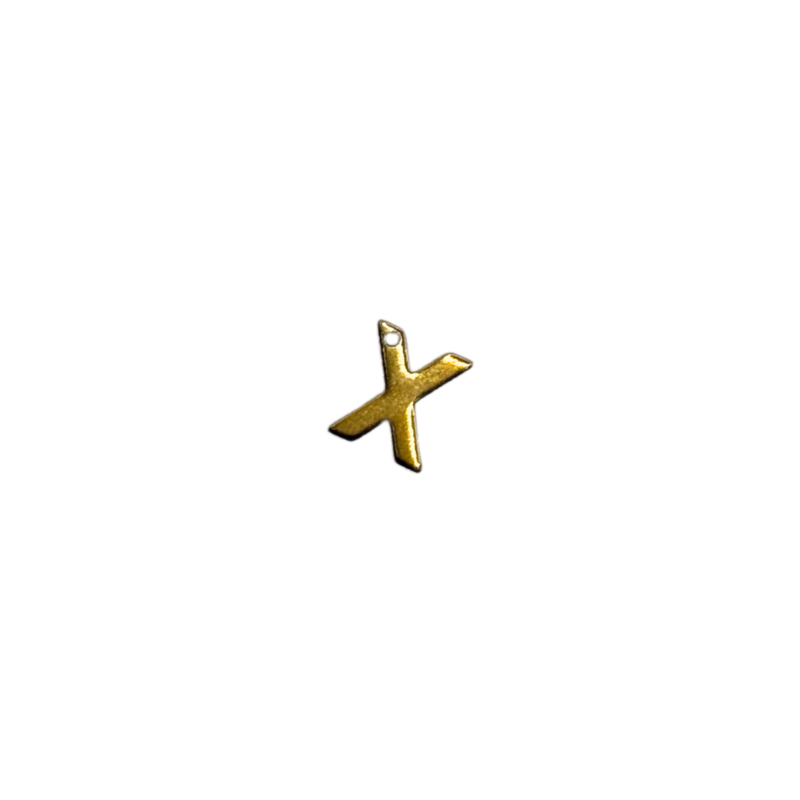 Flat Letter - X Gold