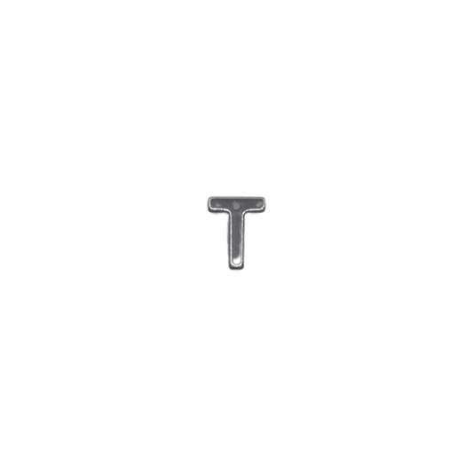 Flat Letter - T Silver
