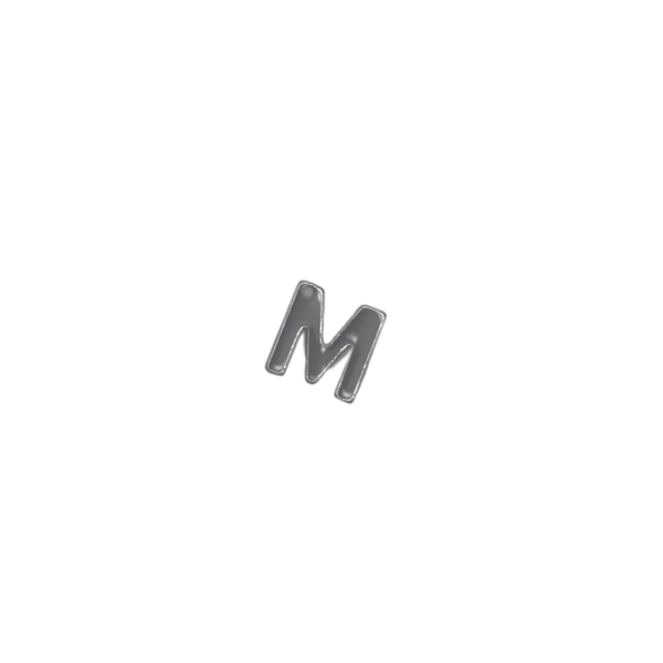 Flat Letter - M Silver