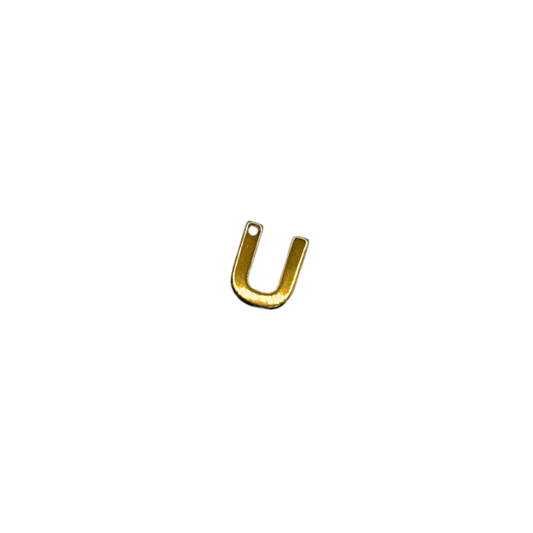 Flat Letter - U Gold