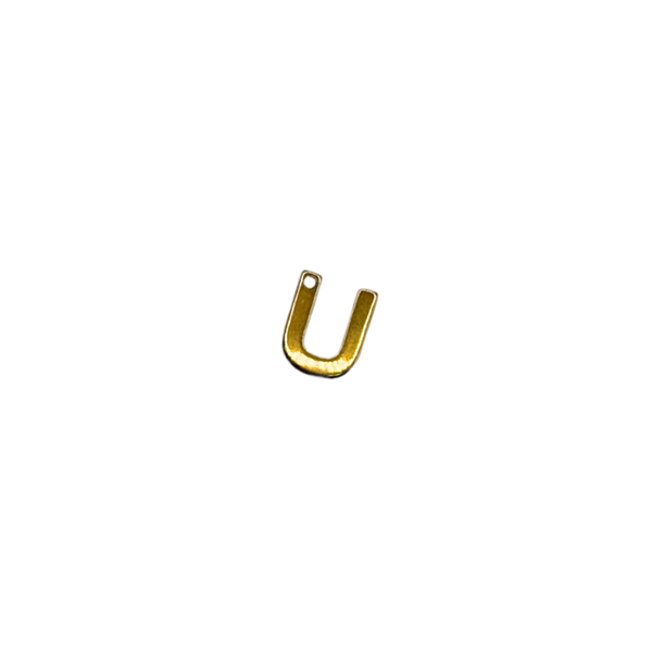 Flat Letter - U Gold
