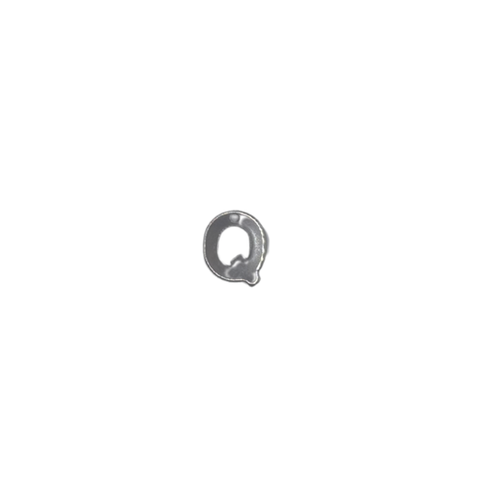 Flat Letter - Q Silver