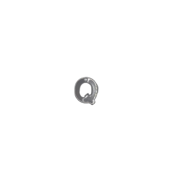 Flat Letter - Q Silver