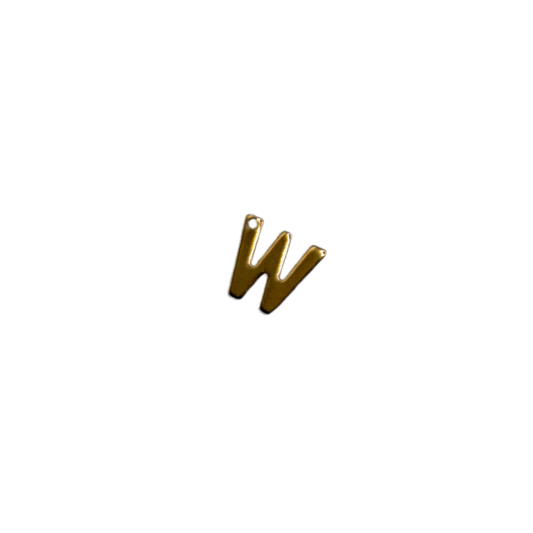 Flat Letter - W Gold