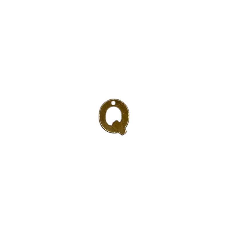 Flat Letter - Q Gold
