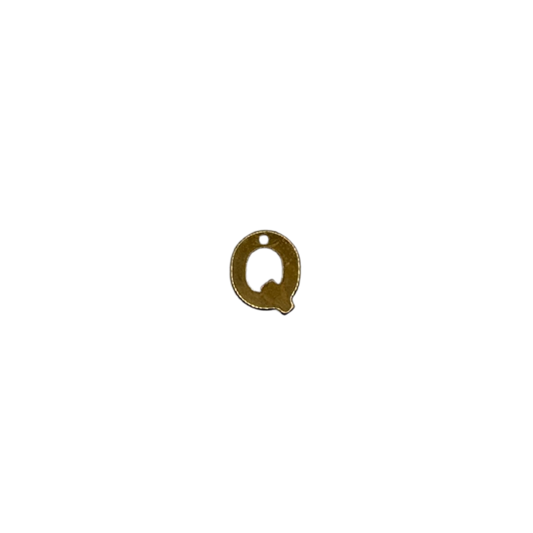 Flat Letter - Q Gold