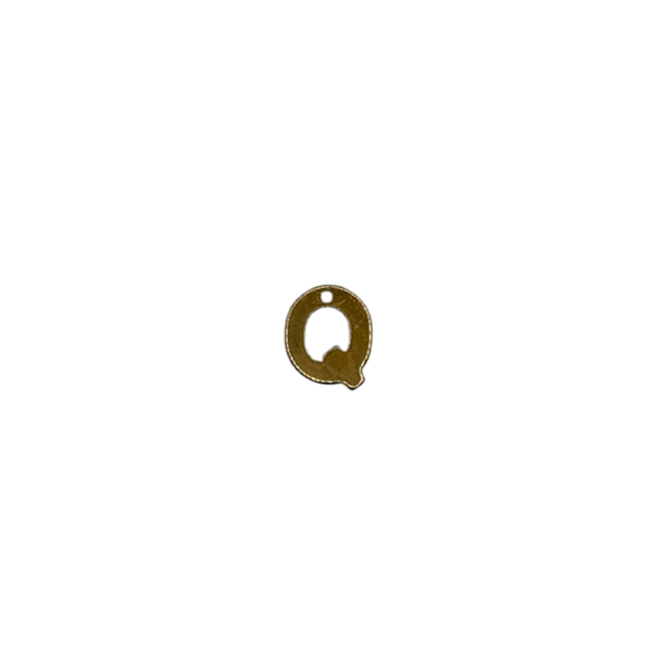 Flat Letter - Q Gold