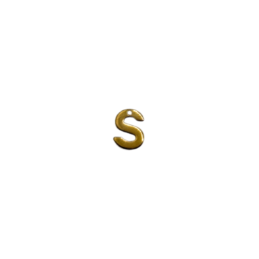 Flat Letter - S Gold