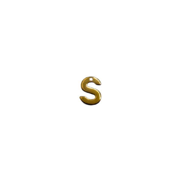 Flat Letter - S Gold