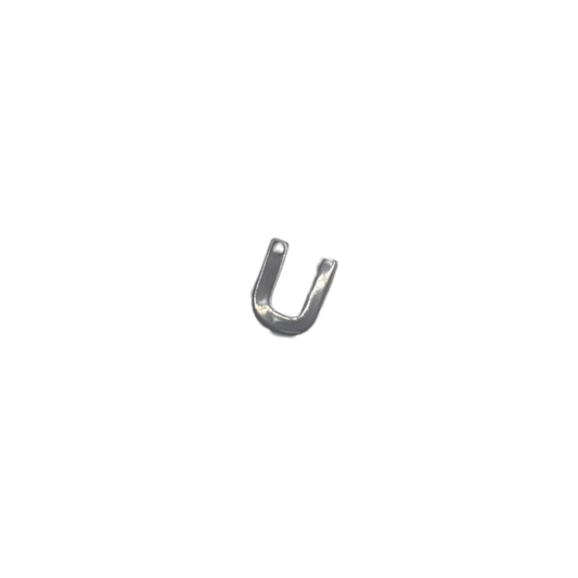 Flat Letter - U Silver