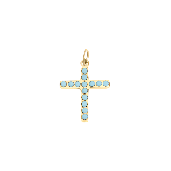 Turquoise Studded Cross
