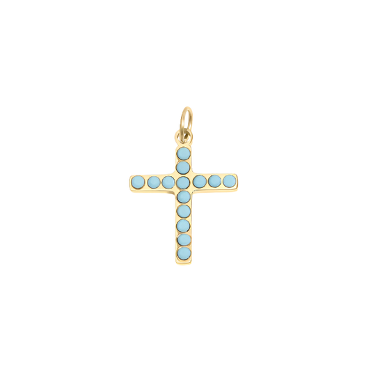 Turquoise Studded Cross