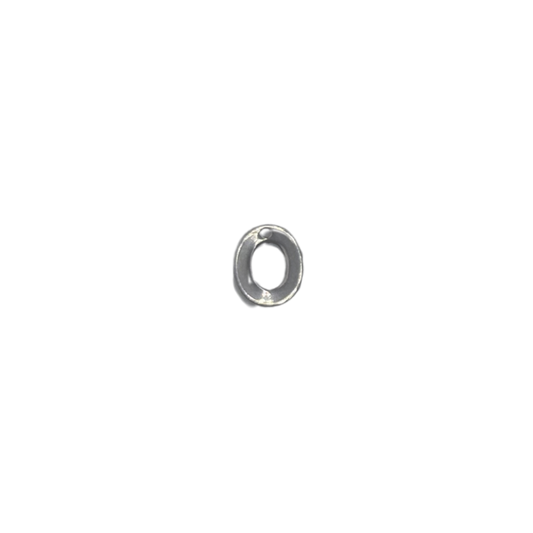 Flat Letter - O Silver