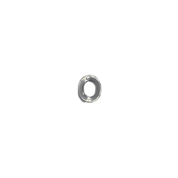 Flat Letter - O Silver