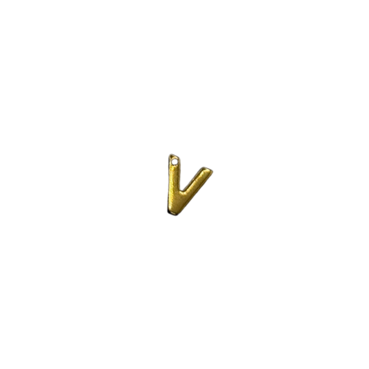 Flat Letter - V Gold
