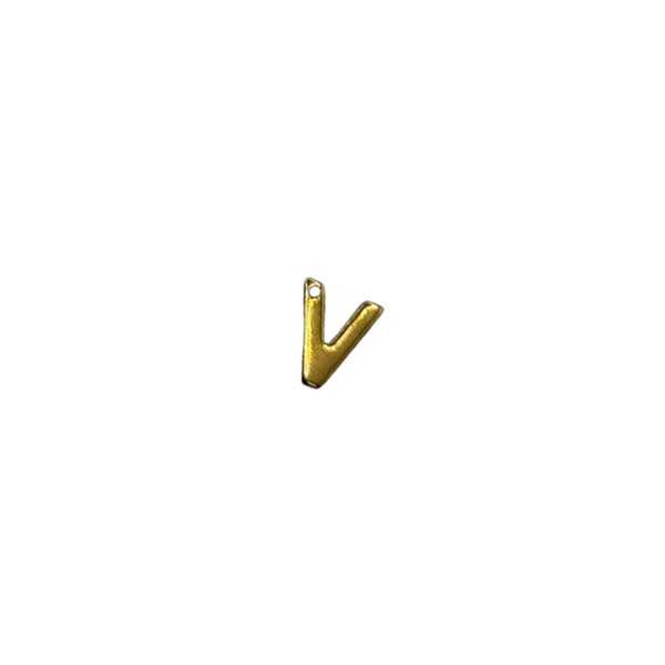 Flat Letter - V Gold