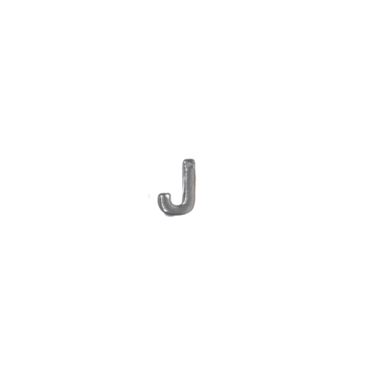 Flat Letter - J Silver