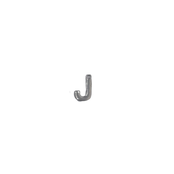 Flat Letter - J Silver